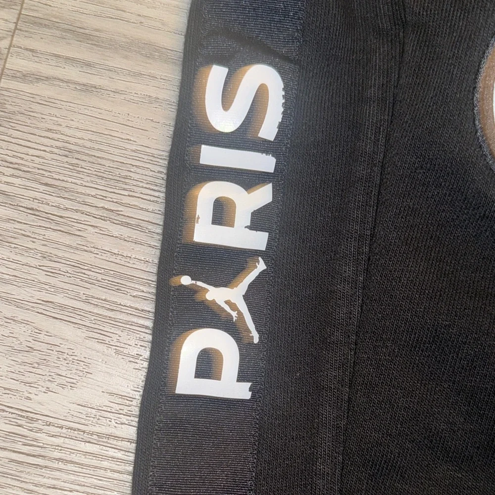 Mens Black Joggers with Paris Logo